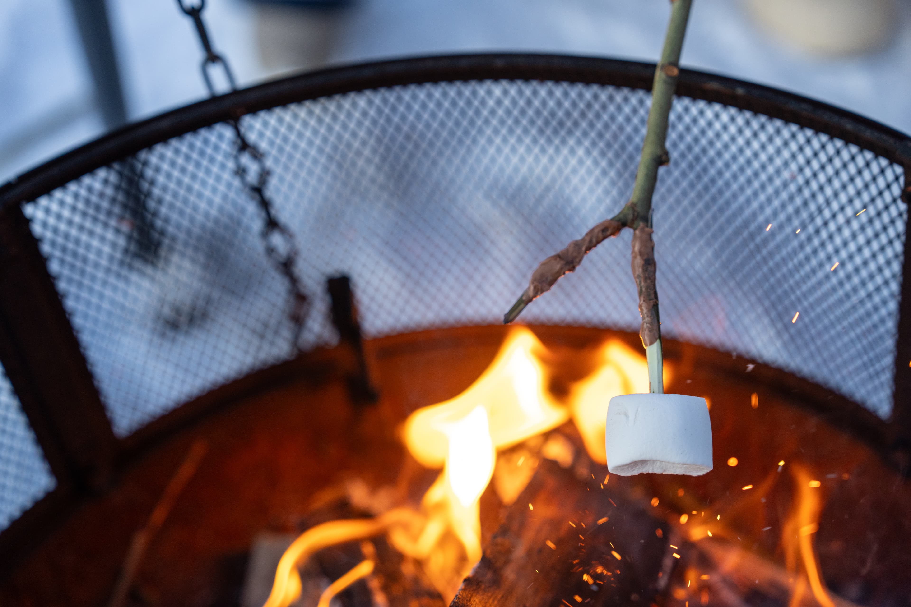 Marshmallows på terrassen