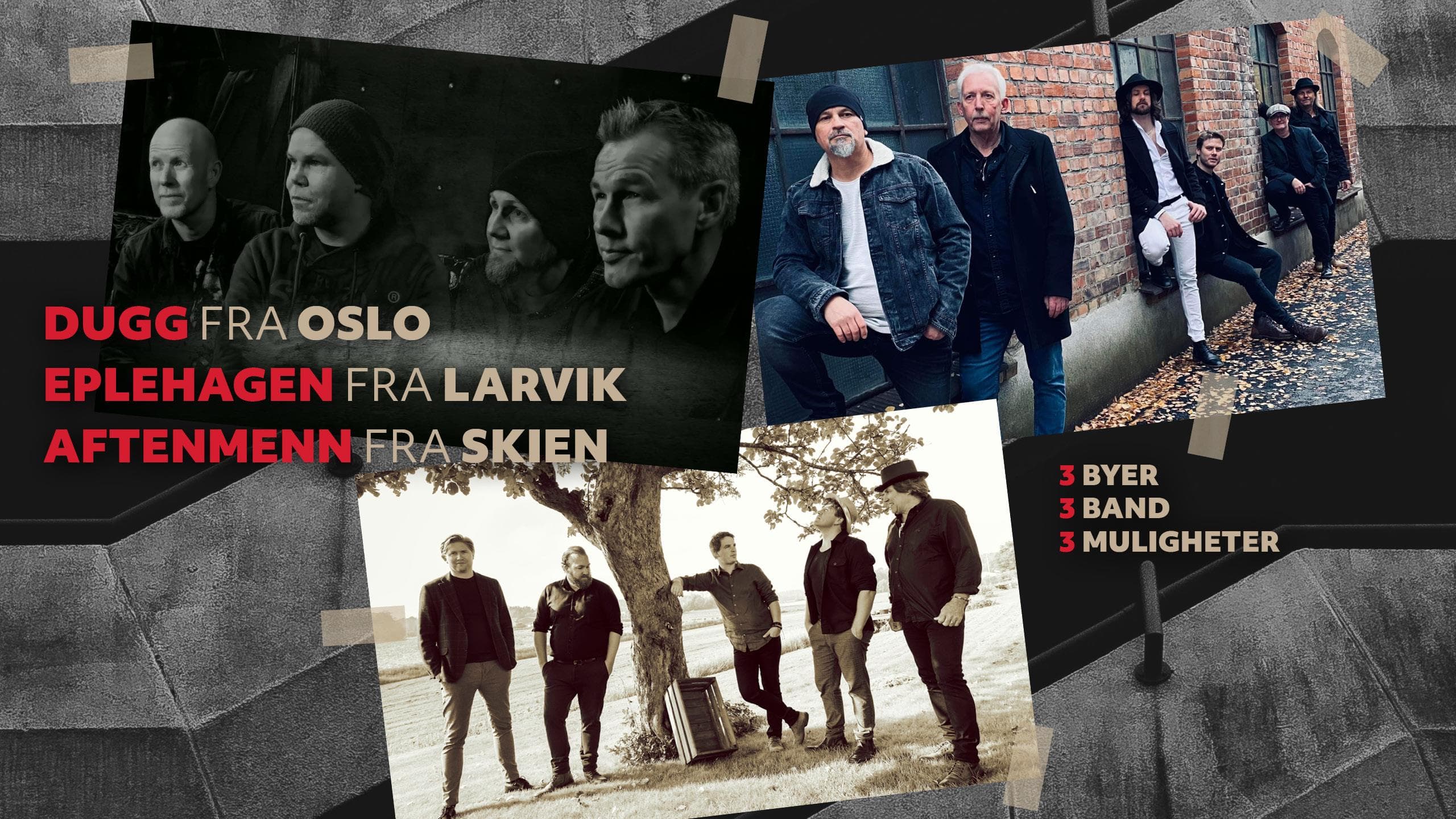 plakat til " Tre Retters Rock"