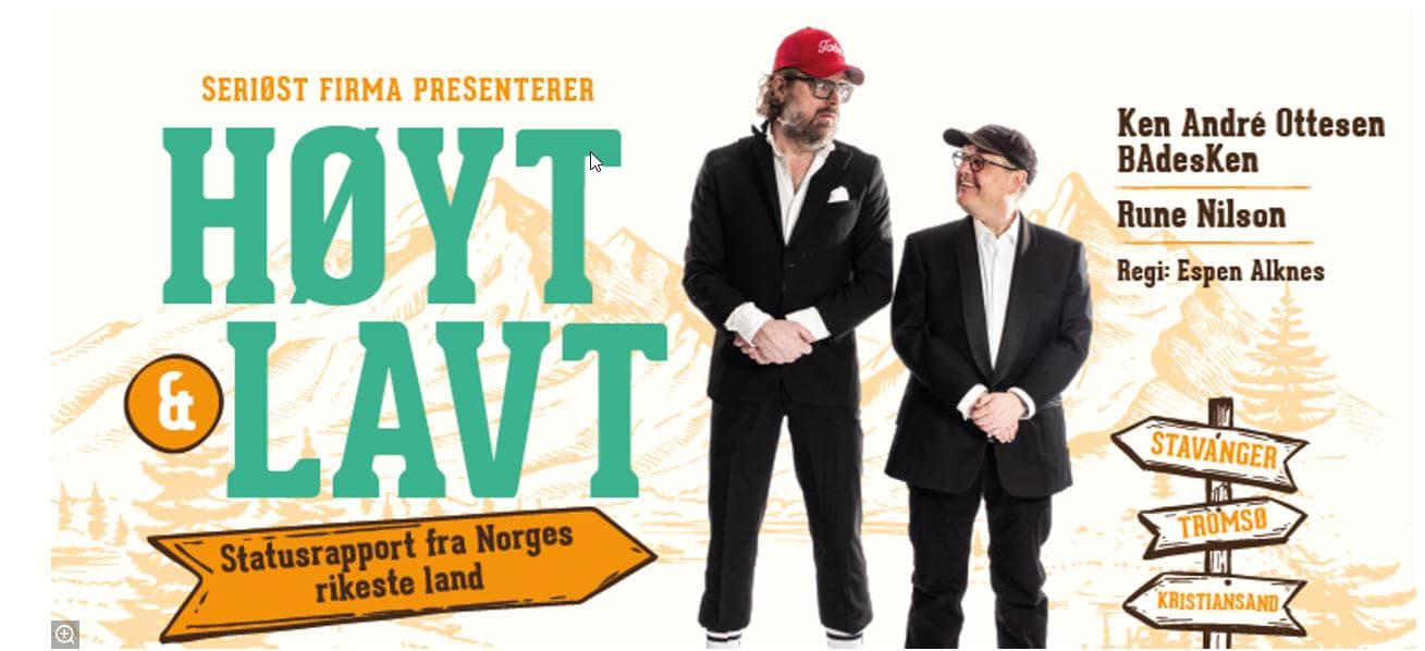 plakat til "Høyt og Lavt"