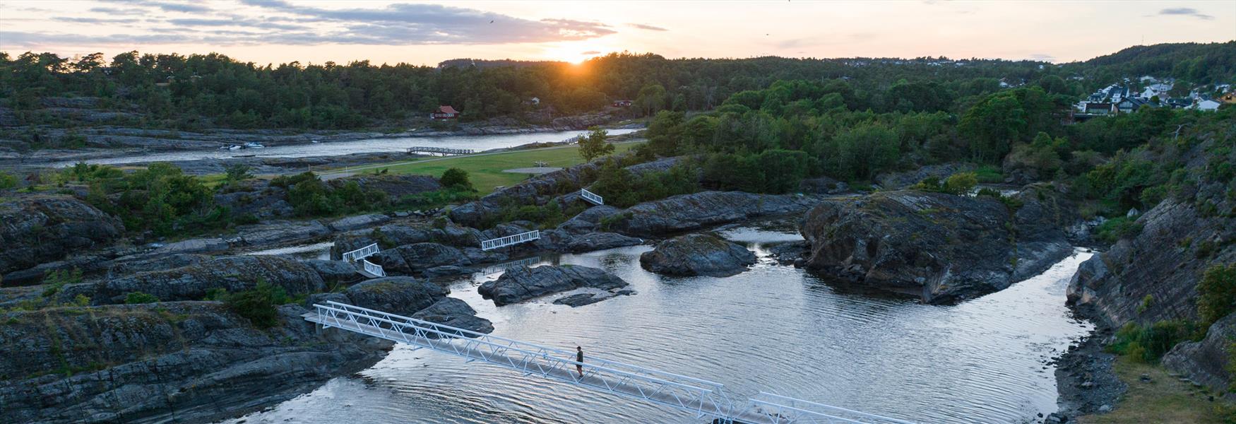 oversiktsbilde over kyststien i Langesund