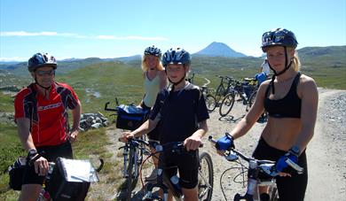 To cyckle Kraftvegen brings you into beautiful high mountain landscape at Hardangervidda 