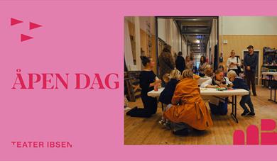 plakat til "Åpen dag på Teater Ibsen"