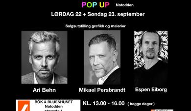 POP UP Kunstutstilling med Behn, Persbrandt & Eiborg