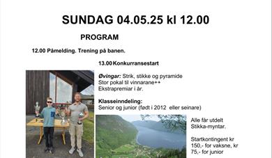 plakat til NM i "kaste på stikka"