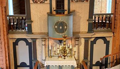 Interiør Åmotsdal kyrkje