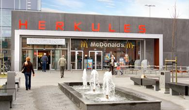 Inngangen til Herkules kjøpesenter