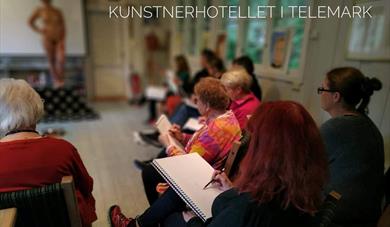 Aktmalingskurs. KUNSTKURS uke 38 på Nutheim