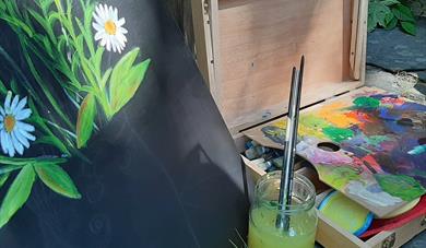 Kunstmalerutstyr. KUNSTKURS uke 31 på Nutheim Gjestgiveri