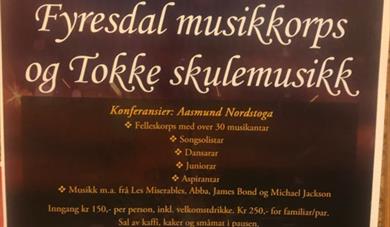 Nyttårskonsert med Tokke skulemusikk og Fyresdal Musikklag