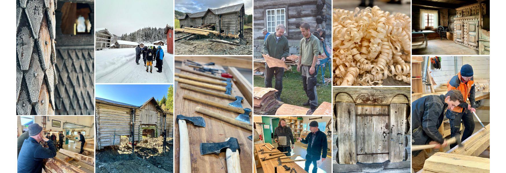 Collage tradisjonsbygg handverkarutdanning