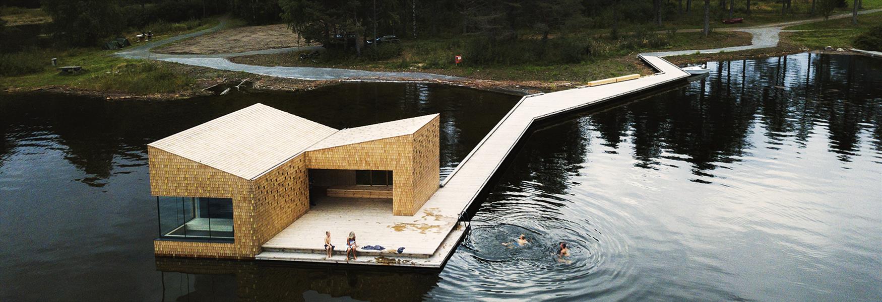 Soria Moria badstue ved Telemarkskanalen i Dalen