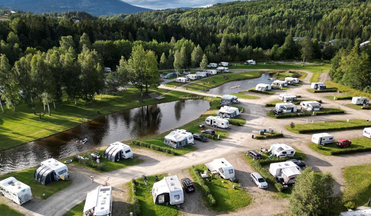 dronebilde av Beverøya Camping