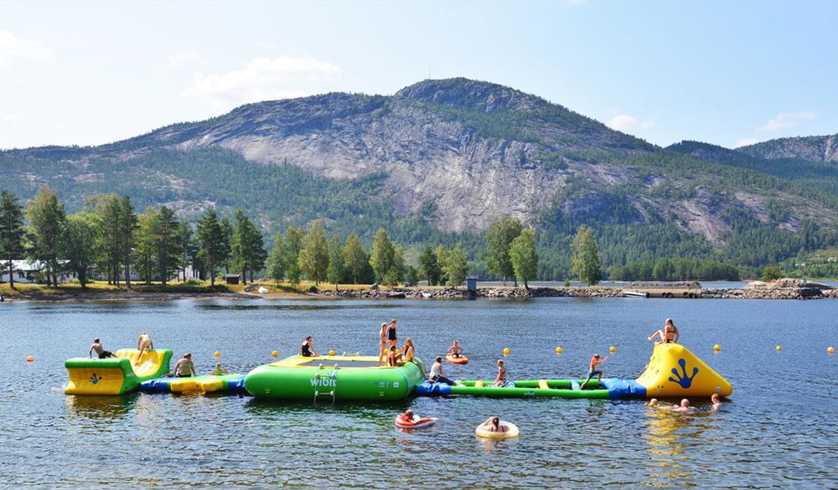 vanntrampoline ved Treungen