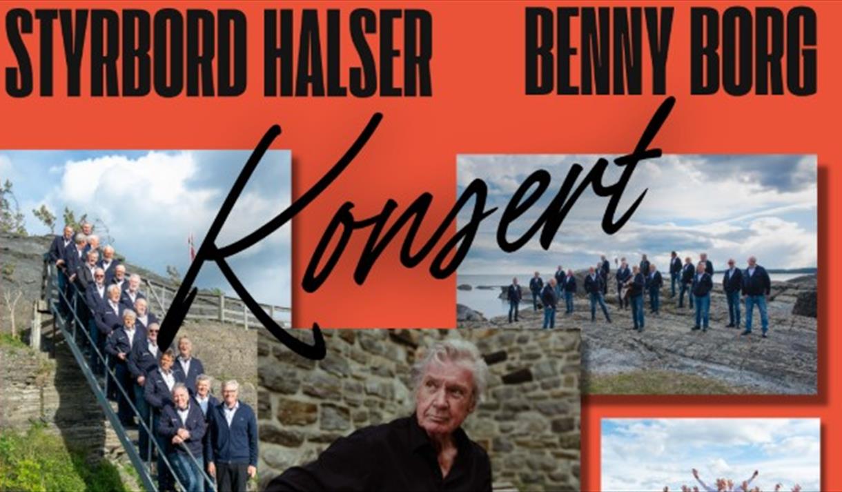 plakat til "Styrbord Halser i konsert med Benny Borg"
