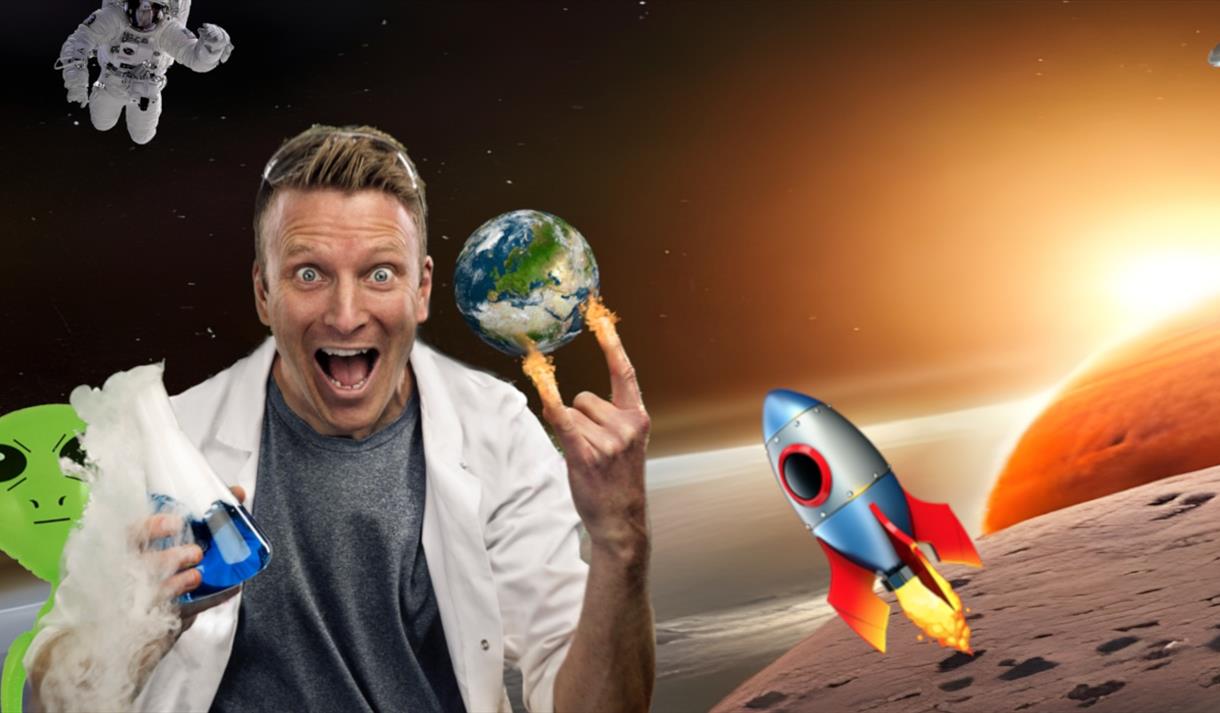 plakat til "PK rocker verdensrommet!"