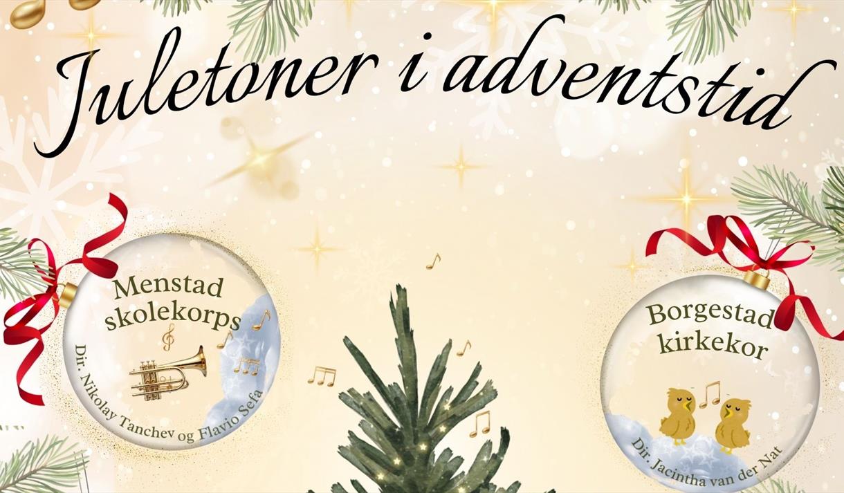 Velkommen til «Juletoner i adventstid». Konserten er en fast og populær tradisjon i Borgestad kirke. Her får publikum oppleve det lokale musikklivet, med innslag fra kor, korps og solister. Arrangementet er gratis og åpent for alle.