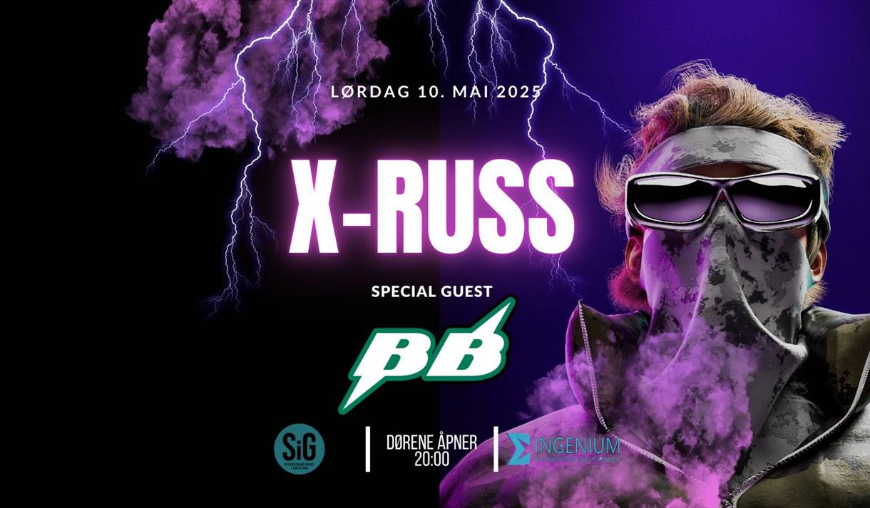 plakat "X-russ - special guest Den BB"