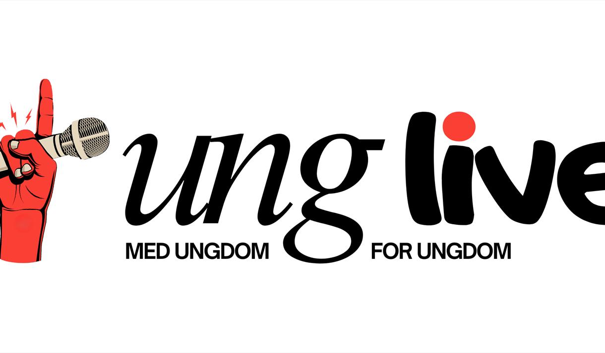 plakat i hvitt, sort skrift