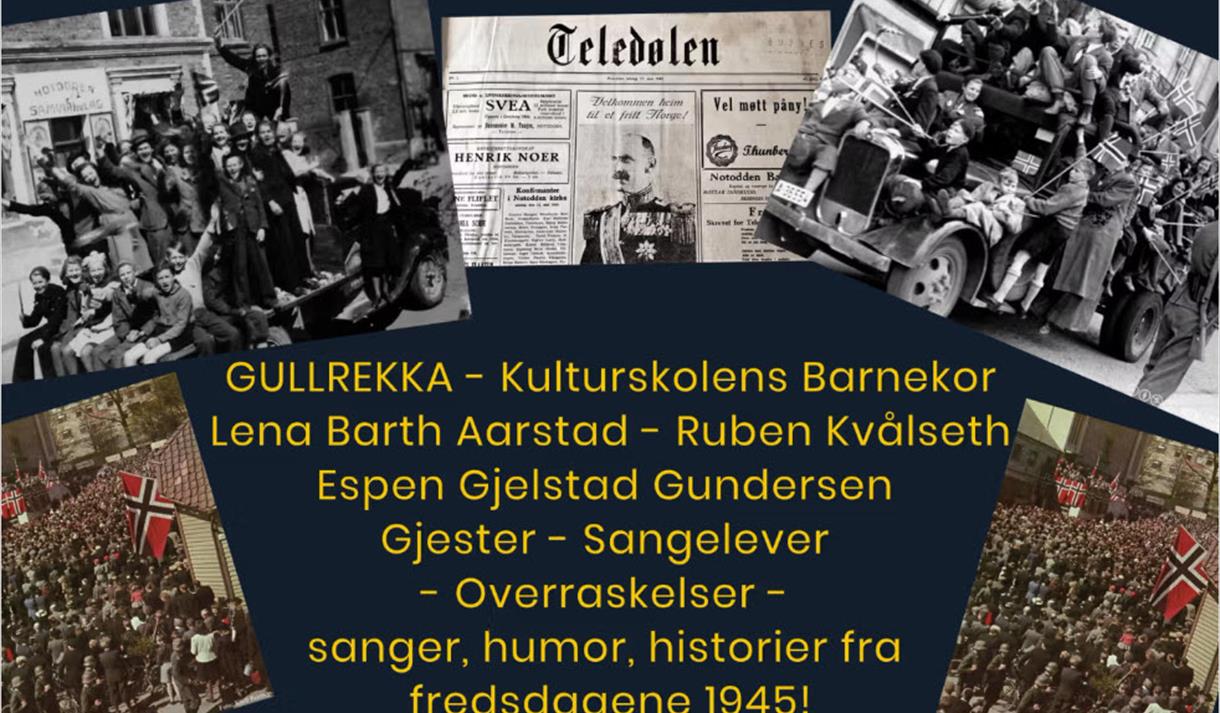 plakat til "80-årsfeiring siden frigjøringen"