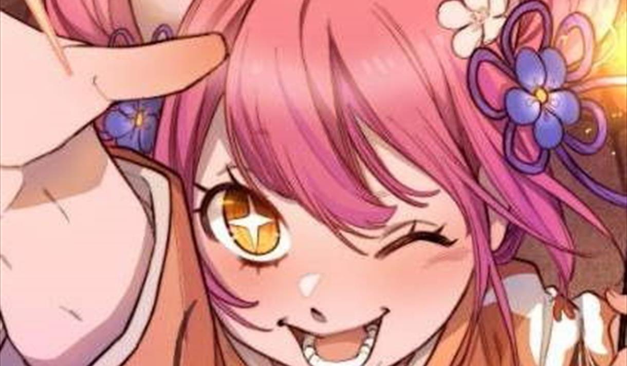 plakat m jente og rosa hår