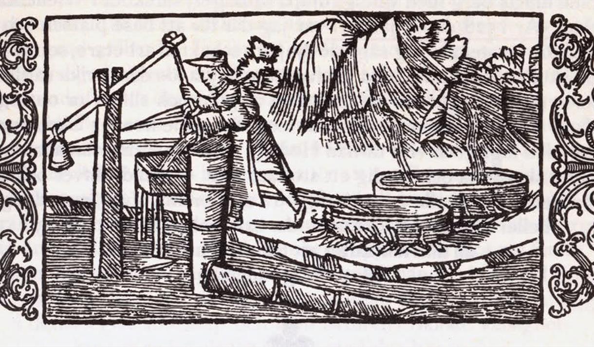 Bildet ovenfor viser saltkoking fra Olaus Magnus' store historisk-topografiske skrift om de nordiske folkene fra 1555. Sjøvann helles opp i grunne jernpanner som fyres opp til vannet fordamper og saltet ligger igjen. Store mengder brensel var påkrevd.