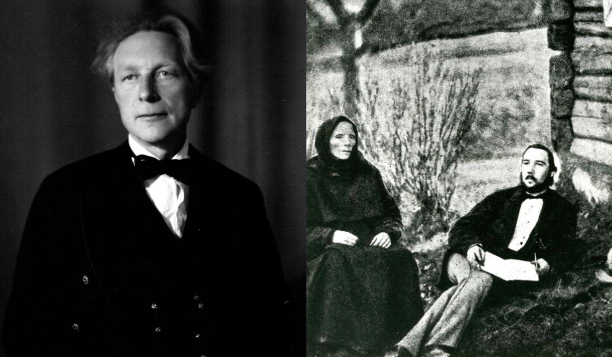 Fotomontasje av Eivind Groven, Bratterud og Moe.