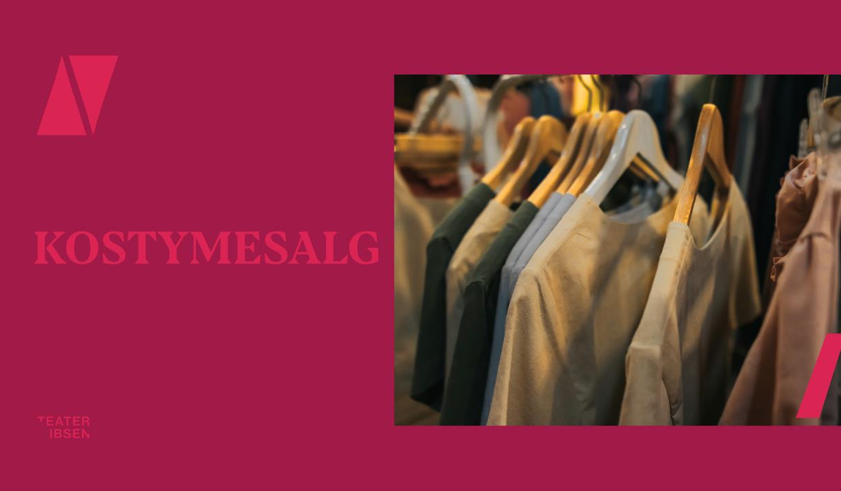 plakat til "Kostymsalg"