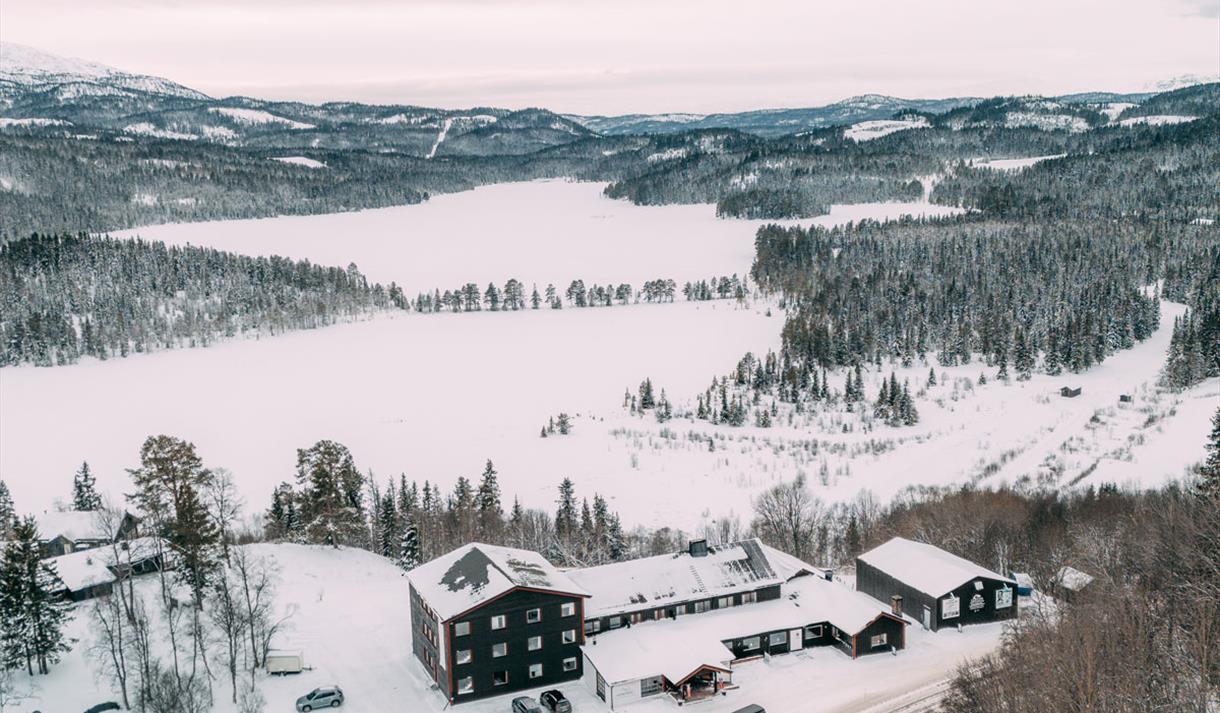 Austbø Hotell i vinter