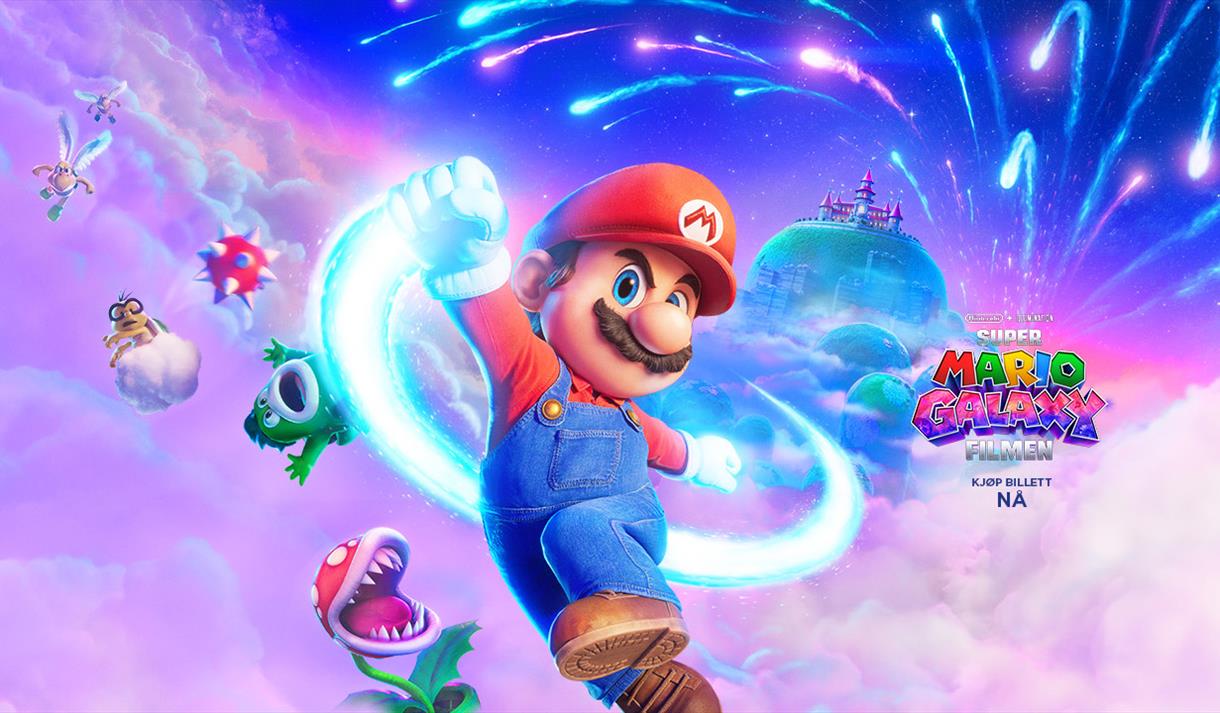 Se Super Mario Galaxy på Langesund kino 12. april, kl. 16:00