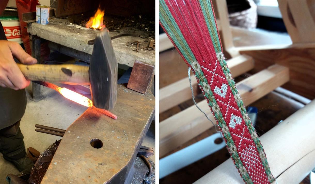 Bandveving og smiing, Vest-Telemark museum.