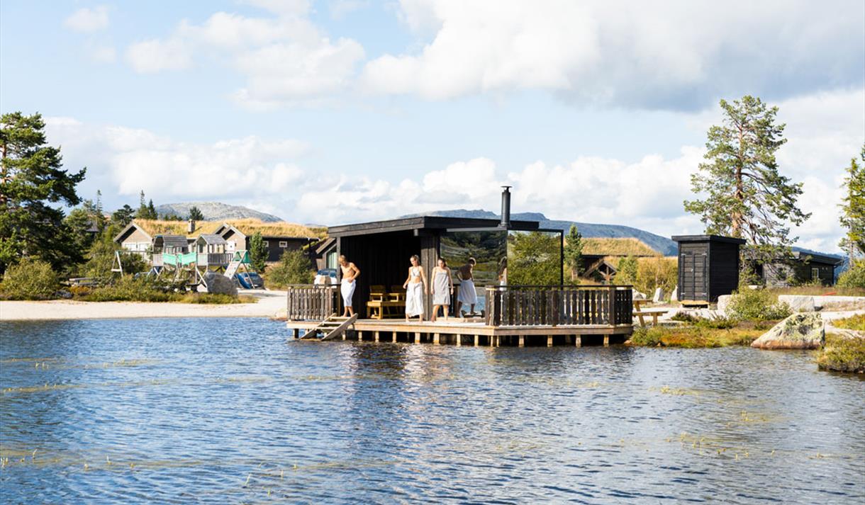 folk på Panorama badstu