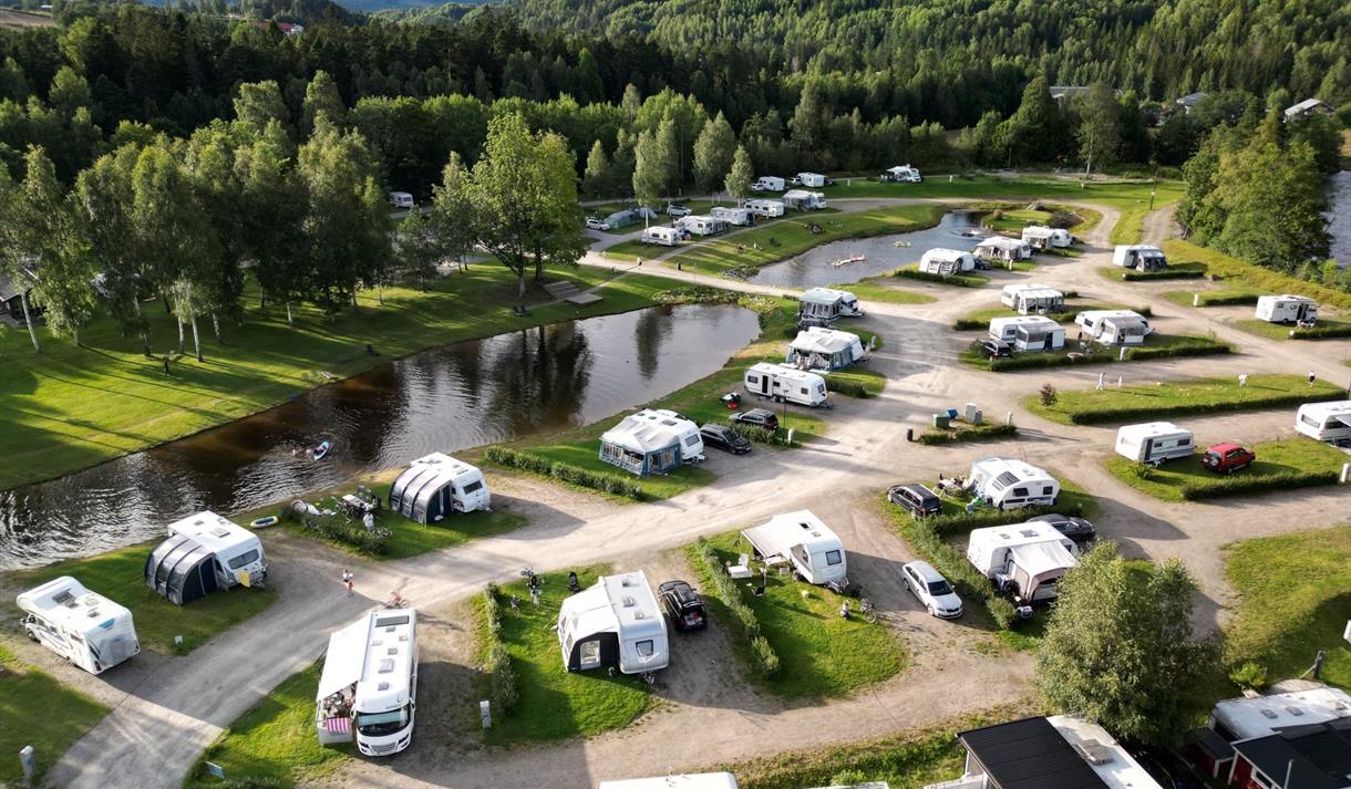 dronebilde av Beverøya Camping