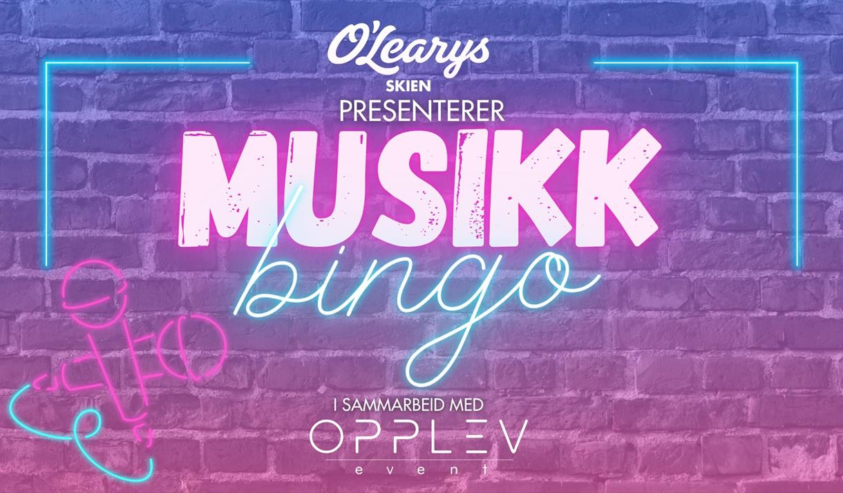 plakat til "Musikk bingo"