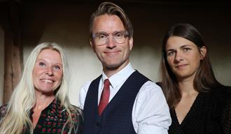 Anne Gravir Klykken, Lars Jakob Rudjord og Johanne Flottorp, jolekonsert Vest-Telemark museum Eidsborg.