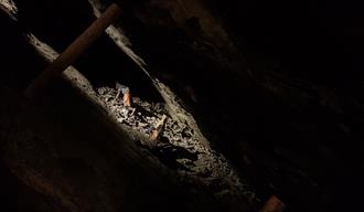 Frå gruvesjakt ved Åmdals Verk gruver, Vest-Telemark museum.