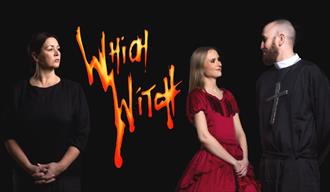 2 damer og en mann i musikalen Which Witch