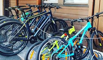 sykler til leie hos Skien fritidspark