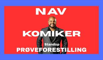 mann med skjekk og grå dress, rød bakgrunn