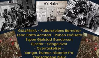 plakat til "80-årsfeiring siden frigjøringen"