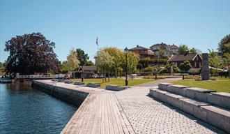 Kyststien i Bamble, Stathelle, park ved båthavn