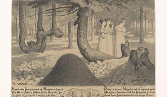 Theodor Kittelsens tegning av jomfruer på Jomfruland