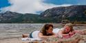 Idyllisk sandstrand ved Røyrodden