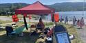 Vår stand på Nesøya Marina, Notodden
