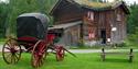 Old wagon and a house