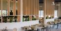 beige og brune stoler og bord, blomster