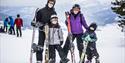 familie på Vrådal Panorama skisenter