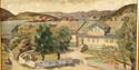 Guido Schjølberg maleri av Edvard Munchs hus i Kragerø