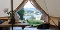 utsikt fra Glamping telt på Lystang Camping