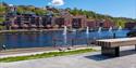 utsikt fra fisketrappa i Skien