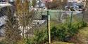 stolpe ved en gjerde satt opp for stolpejakten i Porsgrunn
